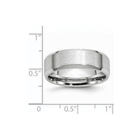 Cobalt Satin and Polished Beveled Edge 7mm Band