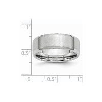 Cobalt Satin and Polished Beveled Edge 8mm Band
