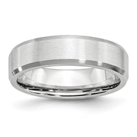 Cobalt Beveled Edge Satin 6mm Band