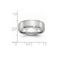 Cobalt Beveled Edge Satin 7mm Band