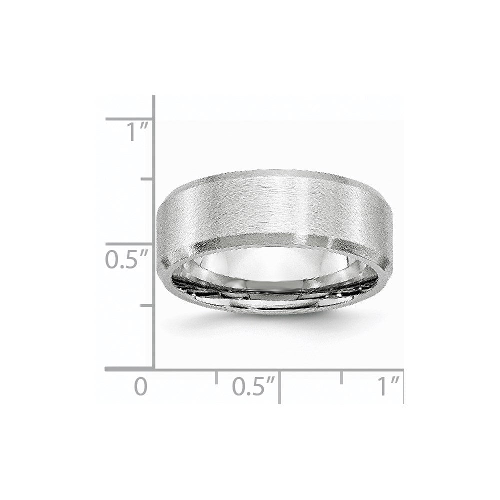 Cobalt Beveled Edge Satin 8mm Band