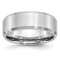 Cobalt Beveled Edge Satin 8mm Band