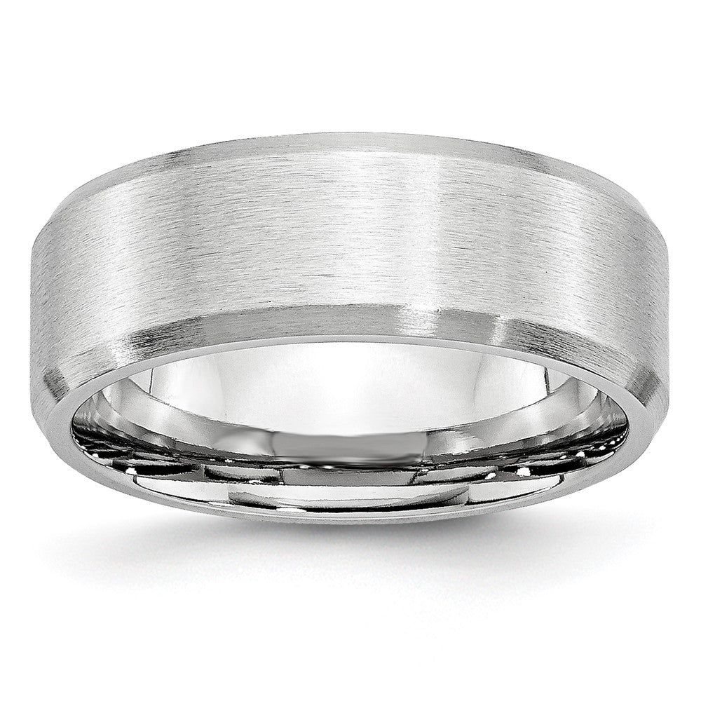 Cobalt Beveled Edge Satin 8mm Band
