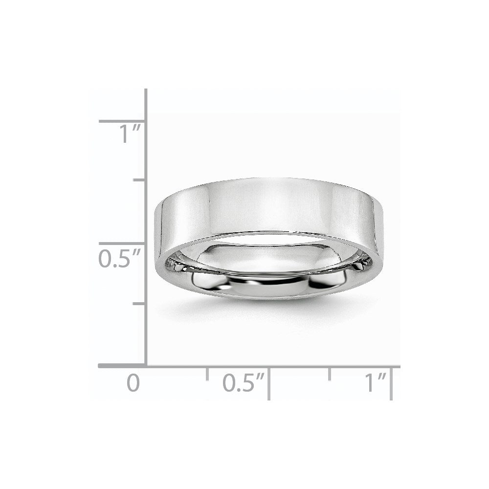 Cobalt Flat Polished 6mm Band