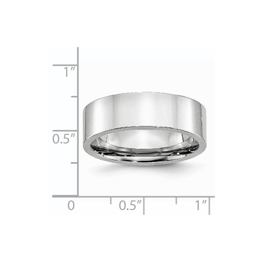 Cobalt Flat Polished 7mm Band