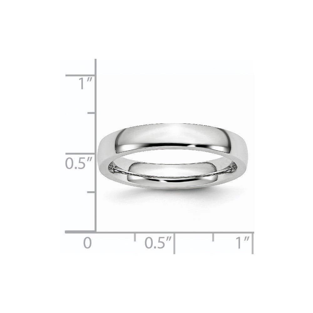 Cobalt Polished 4mm Half Round Band