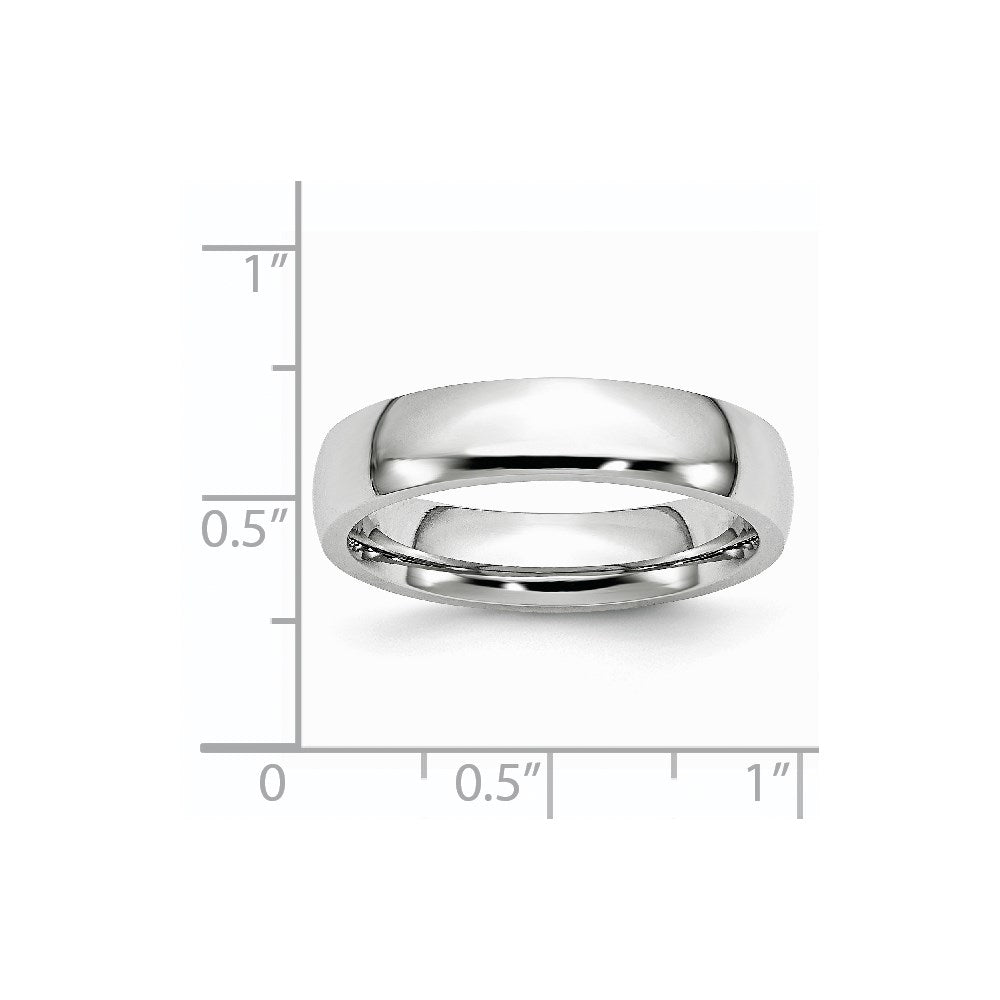 Cobalt Polished 5mm Half Round Band