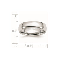 Cobalt Polished 6mm Half Round Band