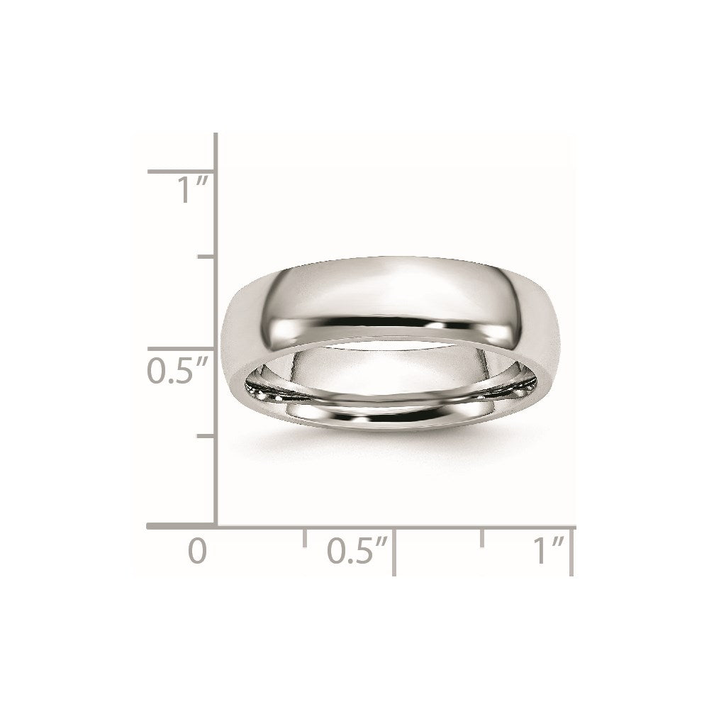 Cobalt Polished 6mm Half Round Band