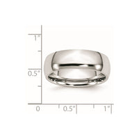Cobalt Polished 7mm Half Round Band