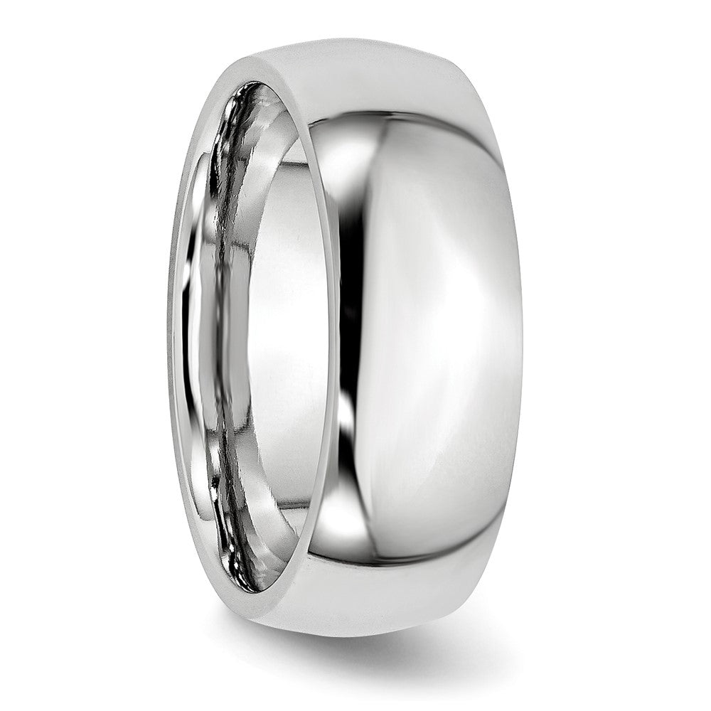 Cobalt Polished 8mm Half Round Band