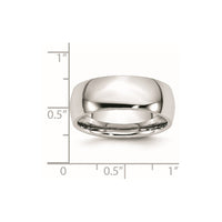 Cobalt Polished 8mm Half Round Band