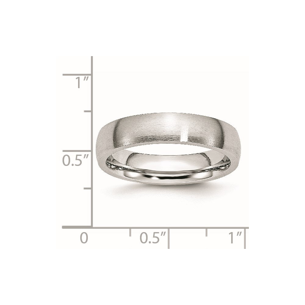 Cobalt Satin 5mm Half Round Band