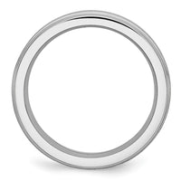 Cobalt Satin and Polished Ridged Edge 6mm Band