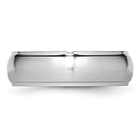 Cobalt Satin and Polished 7mm Ridged Edge Band