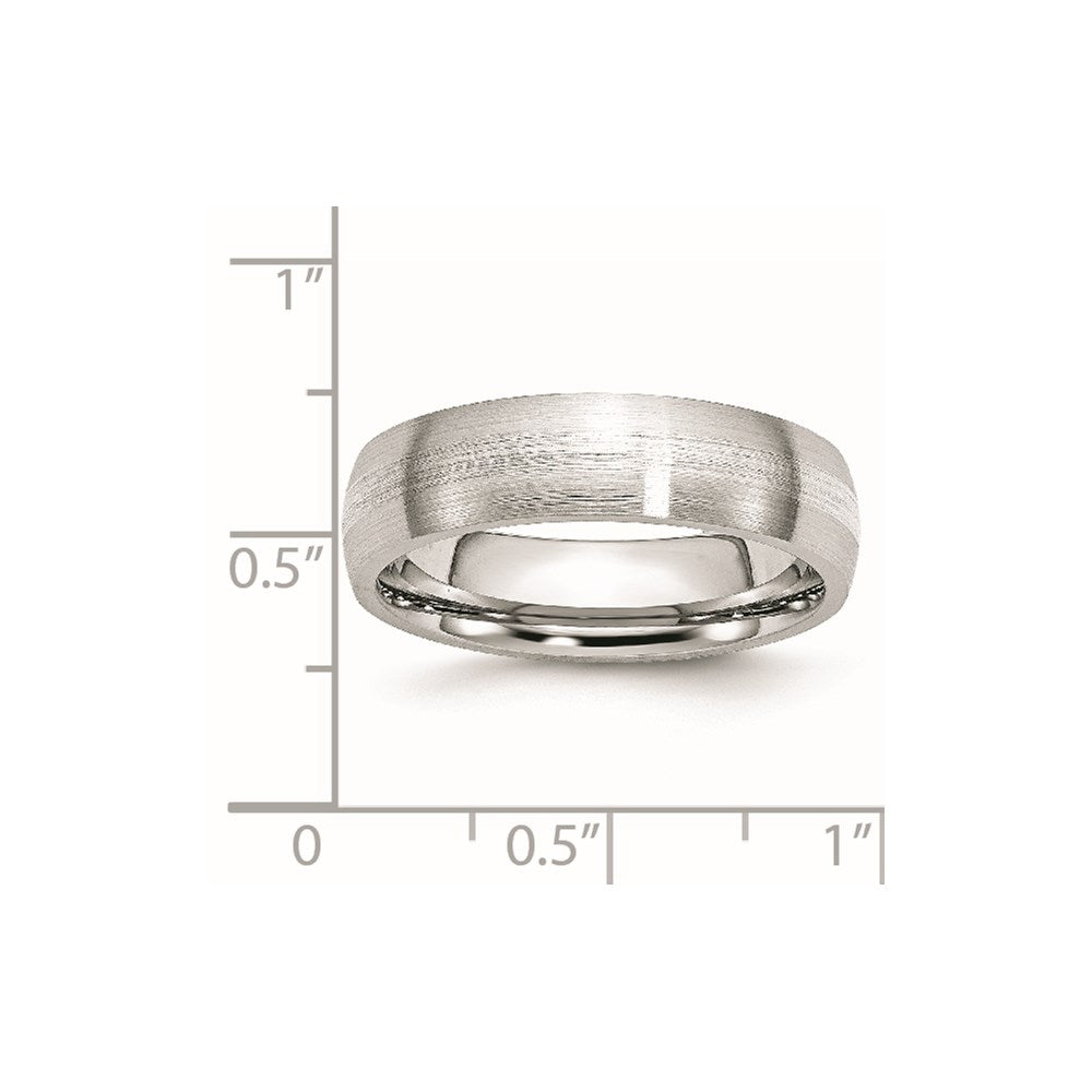Cobalt Sterling Silver Inlay Satin 6mm Band