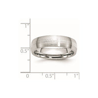 Cobalt Sterling Silver Inlay Satin 6mm Band