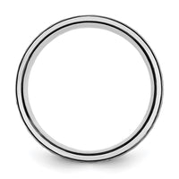 Cobalt Polished w/Hammered Black IP-plated Center 8mm Band