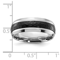 Cobalt Polished w/Hammered Black IP-plated Center 8mm Band