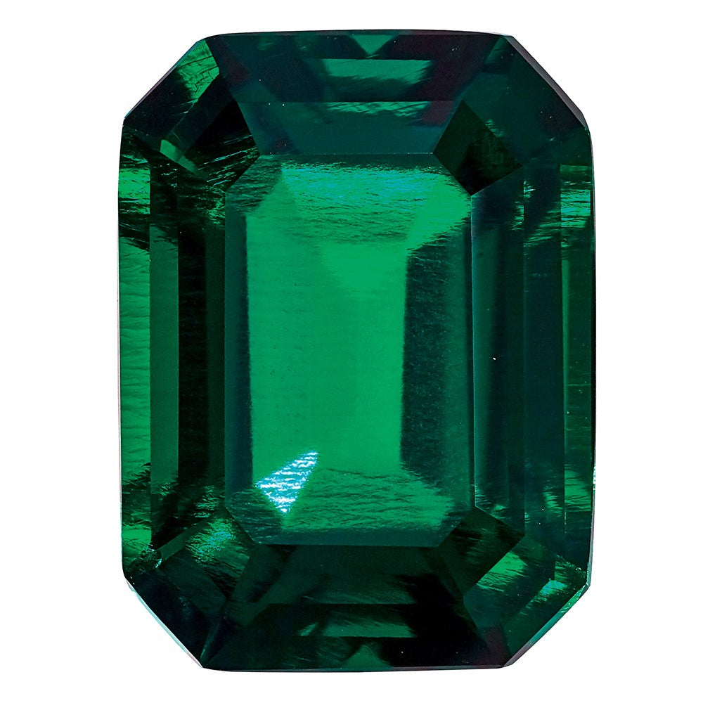 7x5mm Emerald Cut Lab Created Emerald