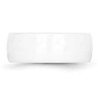 Ceramic White 8mm Polished Band