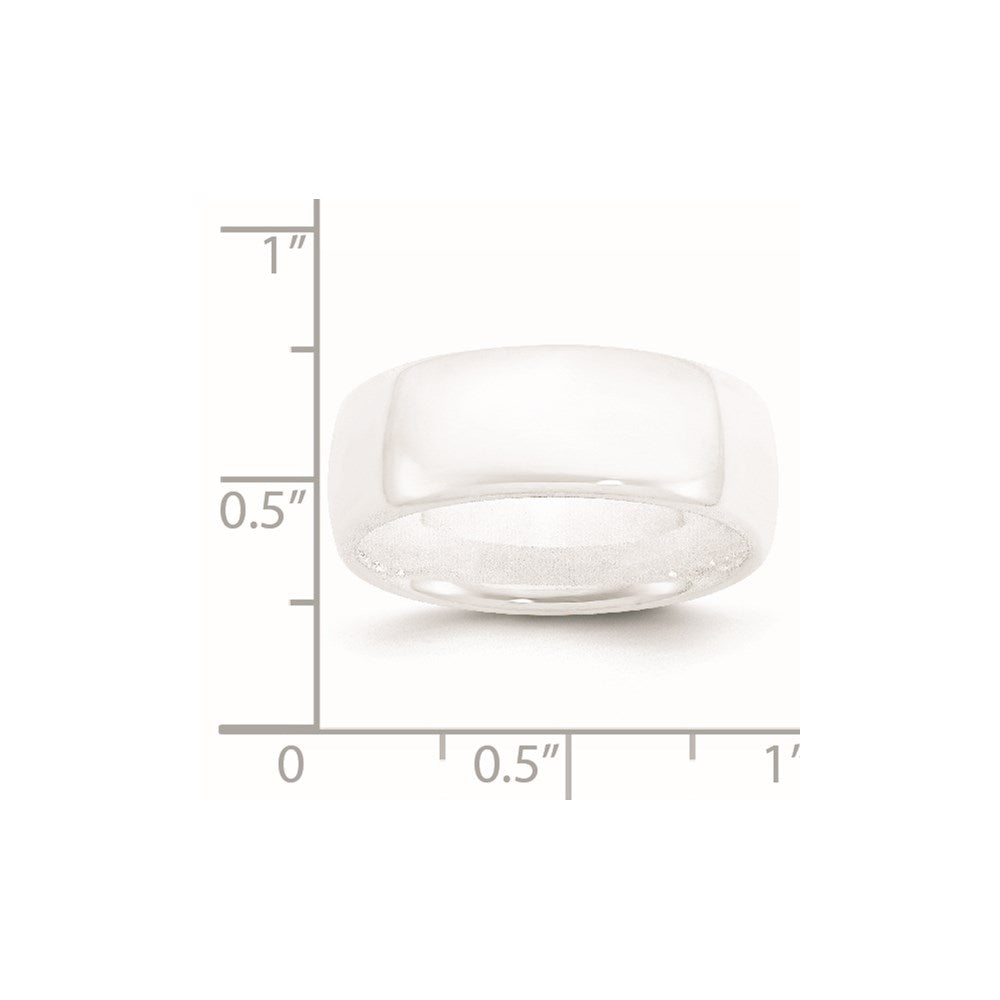 Ceramic White 8mm Polished Band
