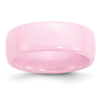 Ceramic Pink 8mm Polished Band