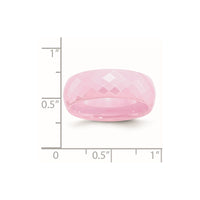 Ceramic Pink Faceted 7.5mm Polished Band