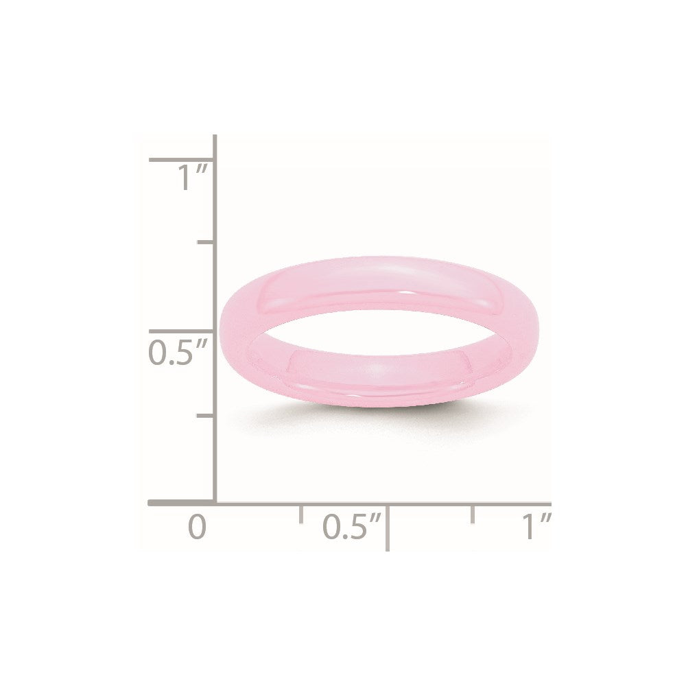 Ceramic Pink 4mm Polished Band