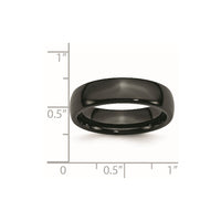 Black Ceramic 6mm Polished Band