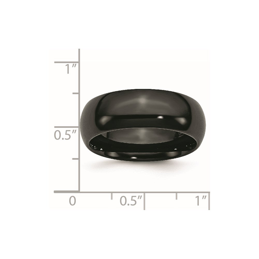 Black Ceramic 8mm Polished Band