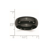 Black Ceramic 8mm Polished Band