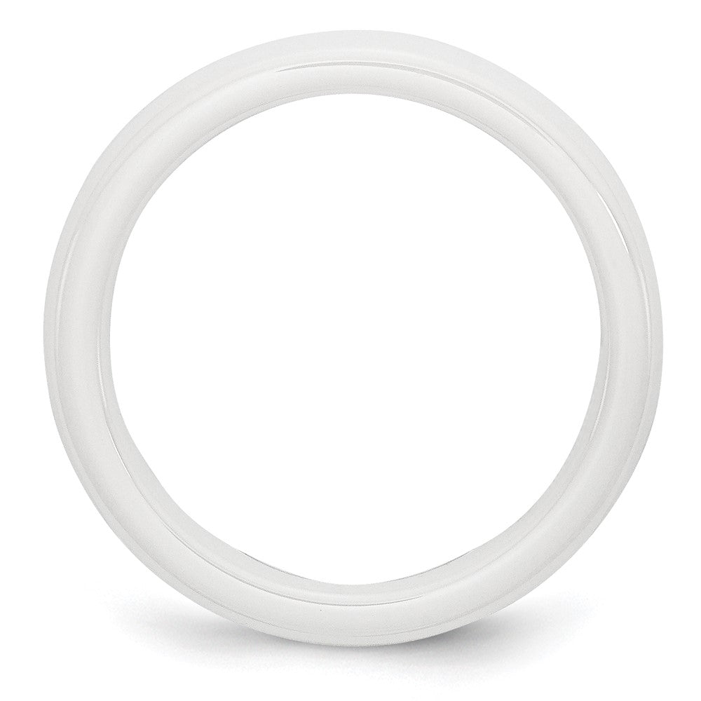 Ceramic White 4mm Polished Band