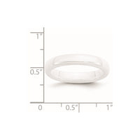 Ceramic White 4mm Polished Band