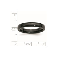 Ceramic Black 4mm Polished Band