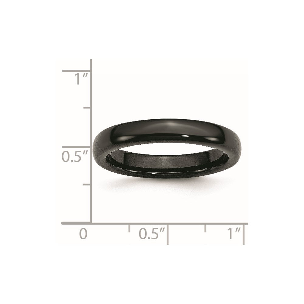 Ceramic Black 4mm Polished Band