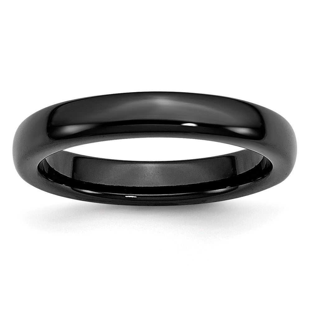 Ceramic Black 4mm Polished Band