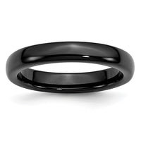Ceramic Black 4mm Polished Band