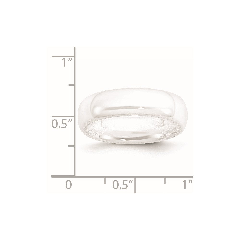 Ceramic White 6mm Polished Band