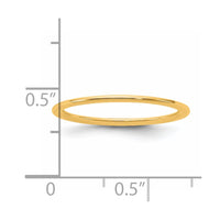 14KY 1mm Standard Comfort Fit Band Size 6