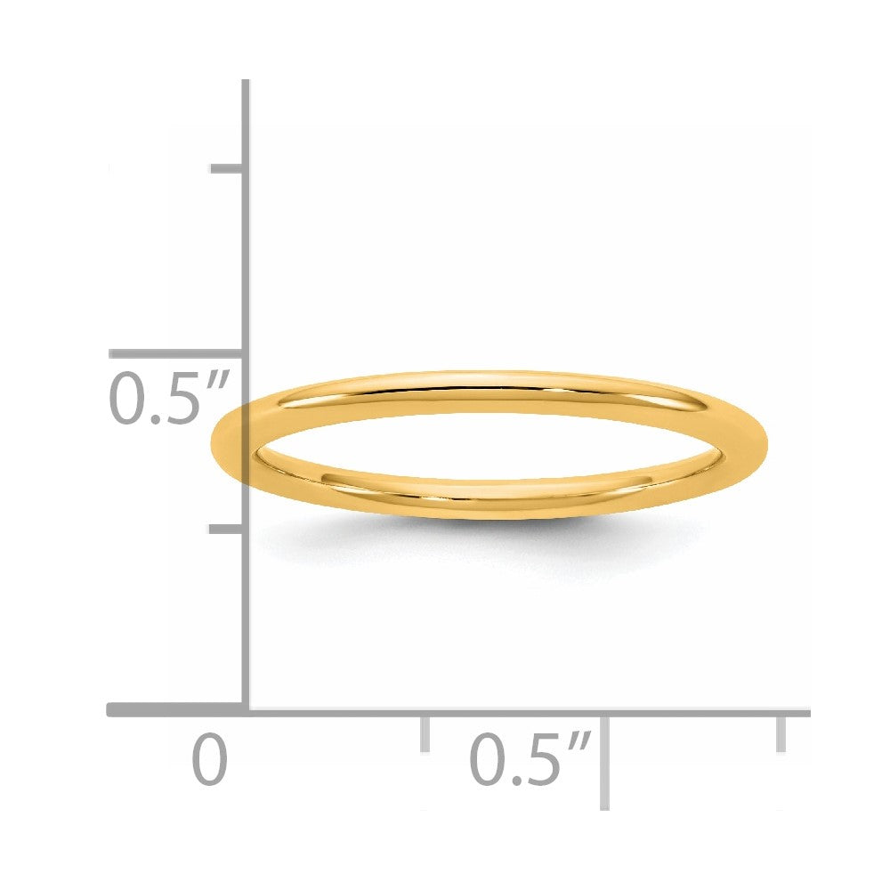 14KY 1.5mm Standard Comfort Fit Band Size 4.5