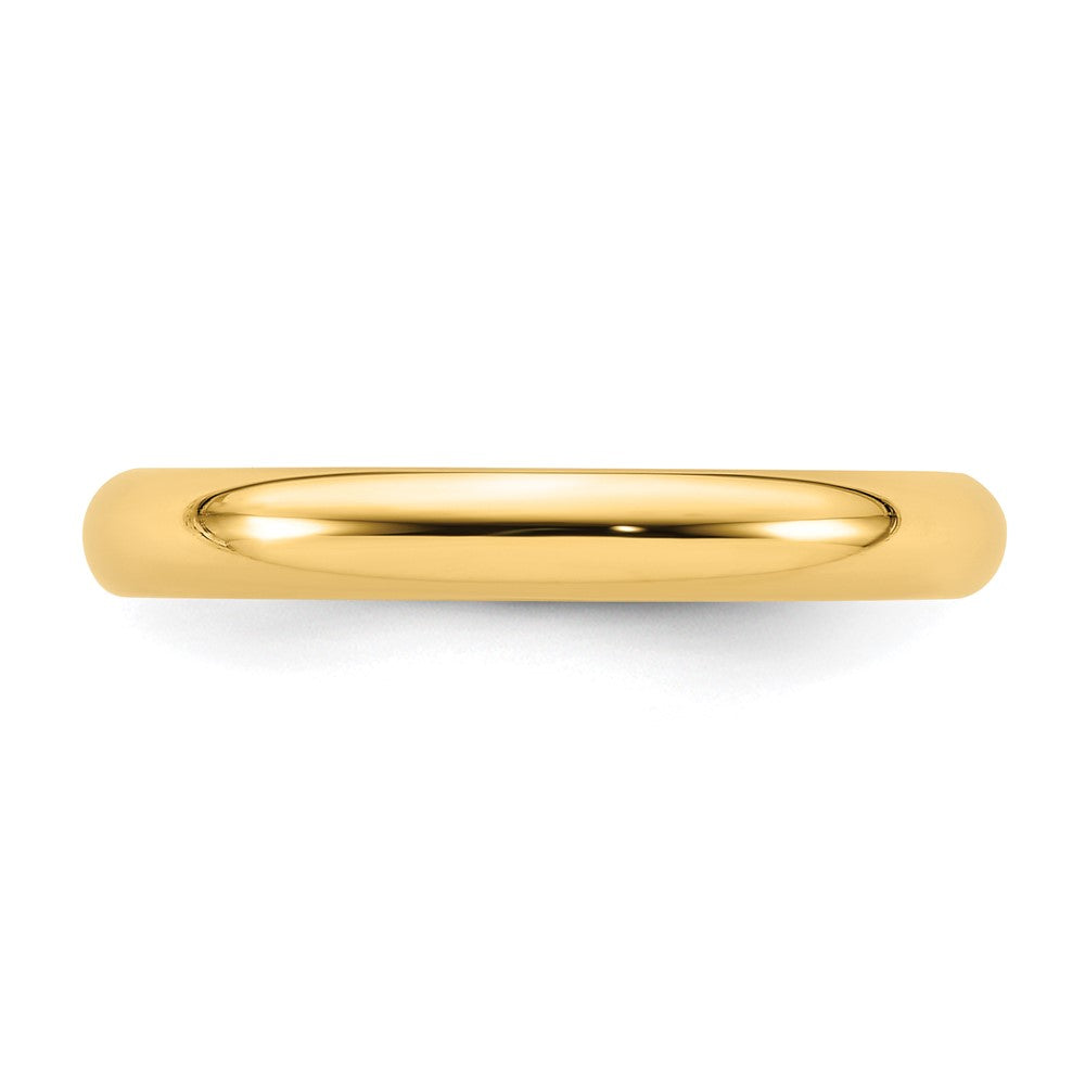 14KY 3mm Standard Comfort Fit Wedding Band Size 9.5
