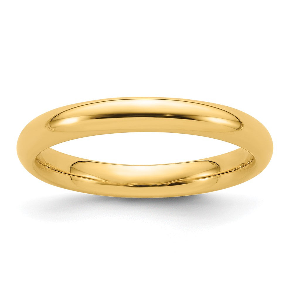 14KY 3mm Standard Comfort Fit Wedding Band Size 5.5