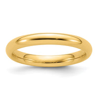 14KY 3mm Standard Comfort Fit Wedding Band Size 4.5