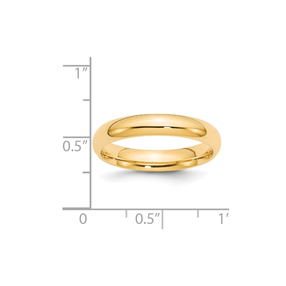 14KY 4mm Standard Comfort Fit Wedding Band Size 4.5