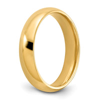 14KY 5mm Standard Comfort Fit Wedding Band Size 11.5
