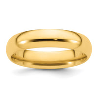 14KY 5mm Standard Comfort Fit Wedding Band Size 4.5