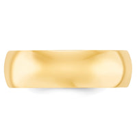 14KY 7mm Standard Comfort Fit Wedding Band Size 9