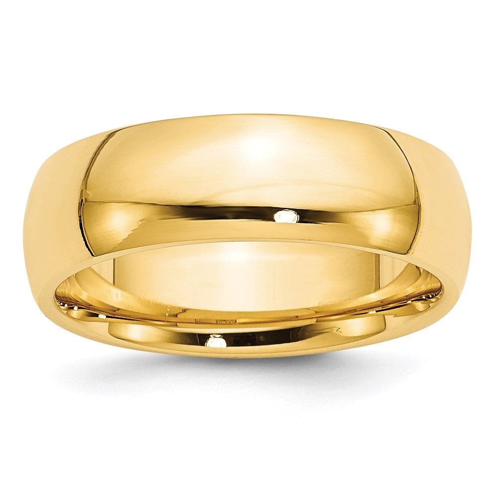 14KY 7mm Standard Comfort Fit Wedding Band Size 4