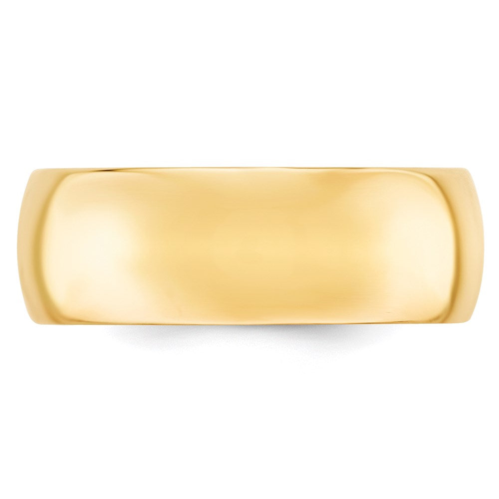 14KY 8mm Standard Comfort Fit Wedding Band Size 7.5